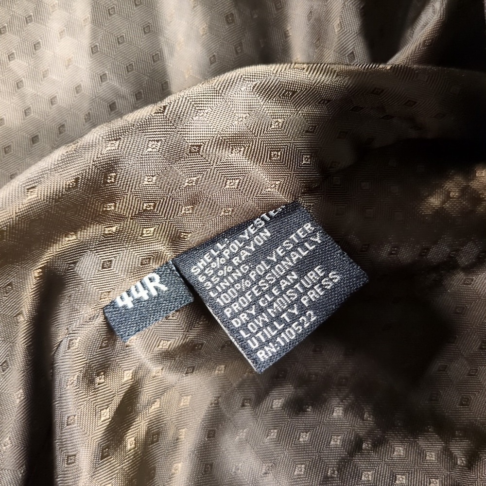 Royal Diamond Collection Suit Coat 44R‎ Brown Blue Plaid 2 Button Blazer Sport - Picture 5 of 7